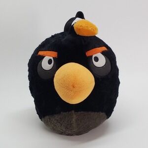 Angry Birds Black Bomb Bird Plush Backpack 10 inch Rovio Game Character Bag